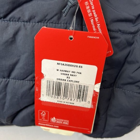 The North Face Women’s Harway Insulated Navy Blue Hooded Parka Size Extra Small - Picture 4 of 5